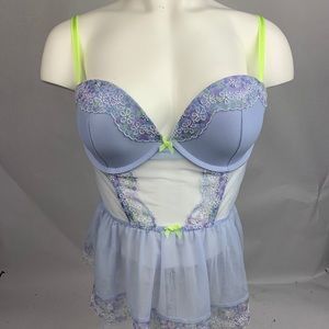 VICTORIA'S SECRET Lace Lingerie Purple Bra 36C